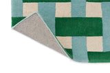 Brink & Campman Harlequin Basket 100% Pure New Wool Handtufted Rug Weave Emerald,Aquamari 100% pure new wool 144107140200-BRINK-CAMPMAN