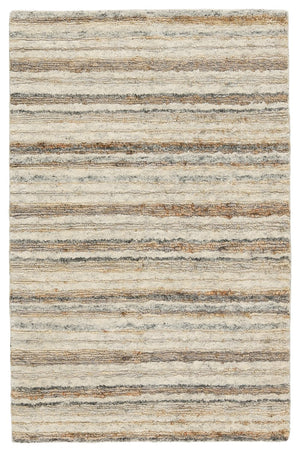 Jaipur Living Hatha Tikka Hat01 Handwoven Handmade 50% Jute 50% Wool Lines Stripes Indoor Rug Gray, Taupe 50% Jute 50% Wool Rug153083