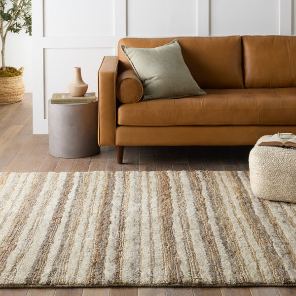 Jaipur Living Hatha Tikka Coastal Global Handmade Indoor Rug Cream 9'x12'