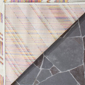Safavieh Havana Contemporary Area Rug - Geometric Pattern, Vibrant Colors, Durable Power Loomed Design Natural ,Multi Polypropylene Hav209a-4