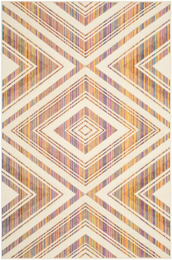 Safavieh Havana Contemporary Area Rug - Geometric Pattern, Vibrant Colors, Durable Power Loomed Design Natural ,Multi Polypropylene Hav209a-4