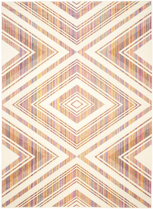 Safavieh Havana Contemporary Area Rug - Geometric Pattern, Vibrant Colors, Durable Power Loomed Design Natural ,Multi Polypropylene Hav209a-4
