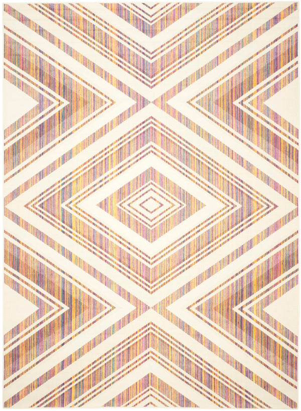 Safavieh Havana Contemporary Area Rug - Geometric Pattern, Vibrant Colors, Durable Power Loomed Design Natural ,Multi Polypropylene Hav209a-4
