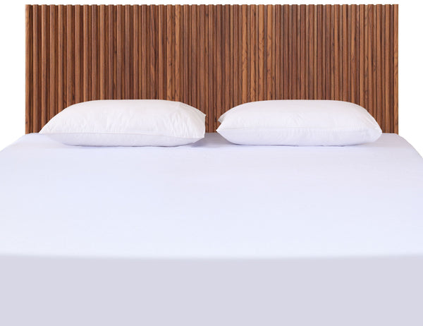 Safavieh Telsi Mounted Headboard - Elegant Wall-mounted Design In Luxurious Wood Veneer For Stylish Bedrooms Walnut Wood Hbd9600a-k