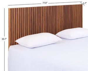 Safavieh Telsi Mounted Headboard - Elegant Wall-mounted Design In Luxurious Wood Veneer For Stylish Bedrooms Walnut Wood Hbd9600a-k