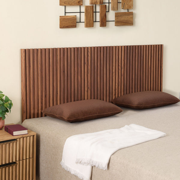 Safavieh Telsi Mounted Headboard - Elegant Wall-mounted Design In Luxurious Wood Veneer For Stylish Bedrooms Walnut Wood Hbd9600a-k