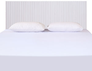 Safavieh Telsi Mounted Headboard - Elegant Wall-mounted Design In Luxurious Wood Veneer For Stylish Bedrooms Bleached White Wood Hbd9600b-k