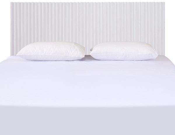 Safavieh Telsi Mounted Headboard - Elegant Wall-mounted Design In Luxurious Wood Veneer For Stylish Bedrooms Bleached White Wood Hbd9600b-k