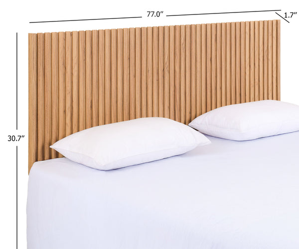 Safavieh Telsi Mounted Headboard - Elegant Wall-mounted Design In Luxurious Wood Veneer For Stylish Bedrooms Oak Wood Hbd9600c-k