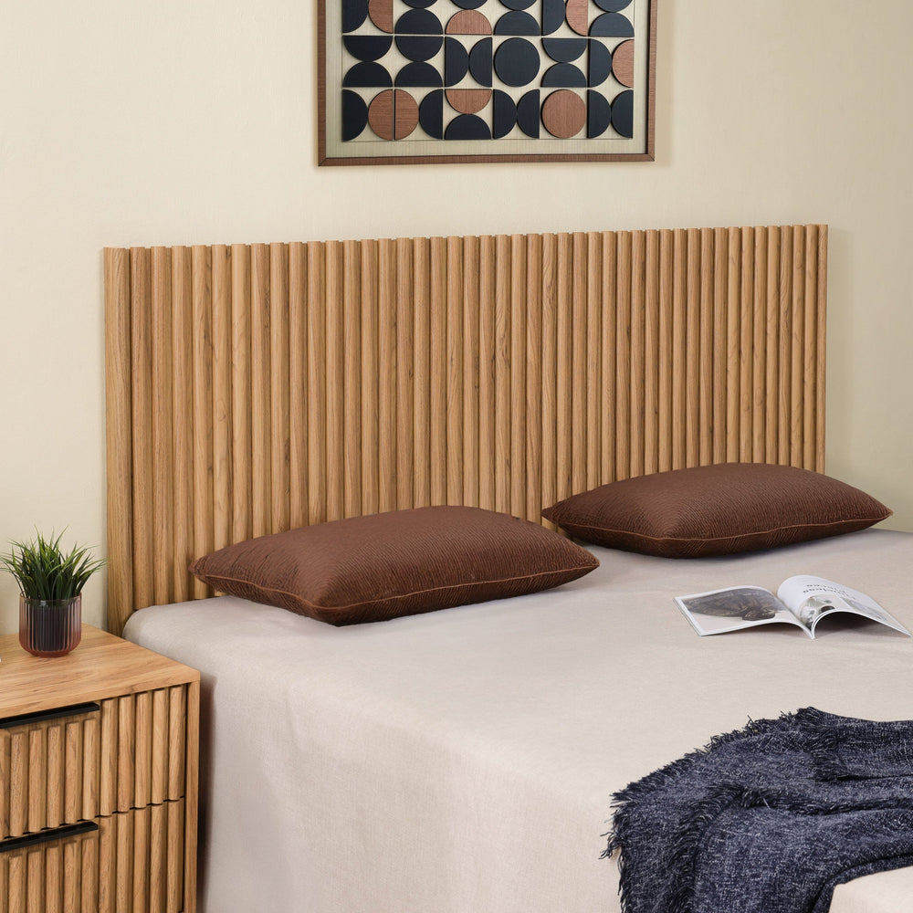 Safavieh Telsi Mounted Headboard - Elegant Wall-mounted Design In Luxurious Wood Veneer For Stylish Bedrooms Oak Wood Hbd9600c-k