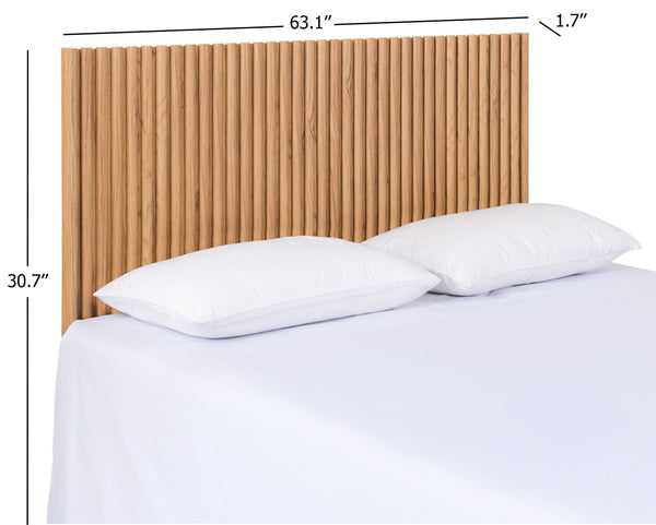 Safavieh Telsi Mounted Headboard - Elegant Wall-mounted Design In Luxurious Wood Veneer For Stylish Bedrooms Oak Wood Hbd9600c-k