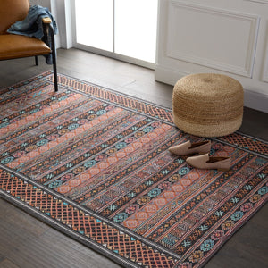 Jaipur Living Kate Lester + Jaipur Living Harman Auril Southwestern Global Machine Made Indoor Rug Multicolor 7'6"x10'