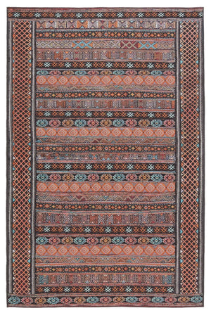 Jaipur Living Harman By Kate Lester Auril Hbl01 Powerloomed Machinemade 100% Polyester Moroccan / Bohemian Tribal Indoor Rug Orange, Blue 100% Polyester, 50%Cot40%Poly10%Oth Rug152904