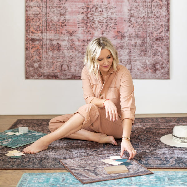 Jaipur Living Kate Lester + Jaipur Living Harman Berxley Transitional Machine Made Indoor Rug Rose 7'6"x10'