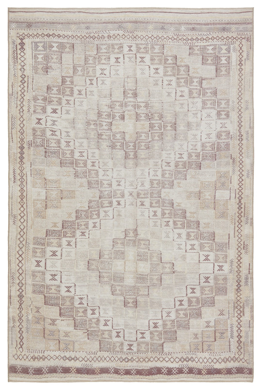 Jaipur Living Kate Lester + Jaipur Living Harman Davina Southwestern Global Machine Made Indoor Rug Beige 7'6"x10'