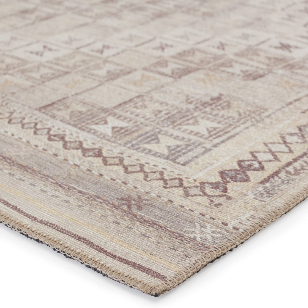 Jaipur Living Harman By Kate Lester Davina Hbl03 Powerloomed Machinemade 100% Polyester Moroccan / Bohemian Tribal Indoor Rug Beige, Burgundy 100% Polyester, 50%Cot40%Poly10%Oth Rug152913