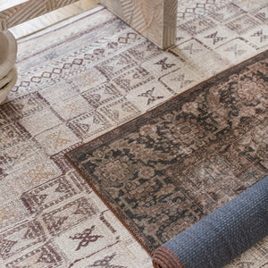 Jaipur Living Kate Lester + Jaipur Living Harman Davina Southwestern Global Machine Made Indoor Rug Beige 7'6"x10'