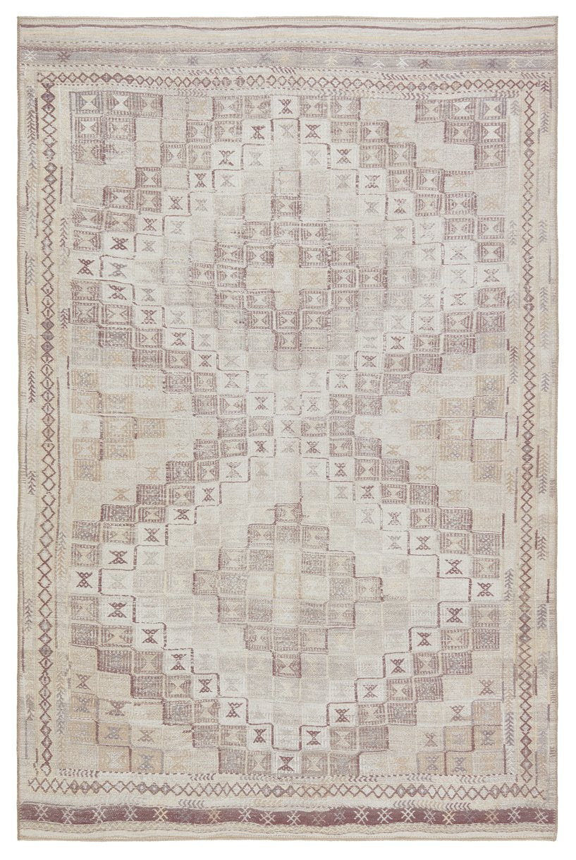 Jaipur Living Harman By Kate Lester Davina Hbl03 Powerloomed Machinemade 100% Polyester Moroccan / Bohemian Tribal Indoor Rug Beige, Burgundy 100% Polyester, 50%Cot40%Poly10%Oth Rug152913