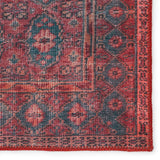 Jaipur Living Kate Lester + Jaipur Living Harman Kalinar Moroccan Global Machine Made Indoor Rug Dark Red 7'6"x10'