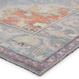 Jaipur Living Kate Lester + Jaipur Living Harman Zenora Southwestern Global Machine Made Indoor Rug Sky Blue 7'6"x10'
