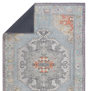Jaipur Living Kate Lester + Jaipur Living Harman Zenora Southwestern Global Machine Made Indoor Rug Sky Blue 7'6"x10'