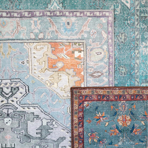 Jaipur Living Kate Lester + Jaipur Living Harman Zenora Southwestern Global Machine Made Indoor Rug Sky Blue 7'6"x10'