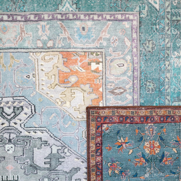 Jaipur Living Kate Lester + Jaipur Living Harman Zenora Southwestern Global Machine Made Indoor Rug Sky Blue 7'6"x10'
