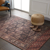 Jaipur Living Kate Lester + Jaipur Living Harman Minerva Southwestern Global Machine Made Indoor Rug Brown 7'6"x10'