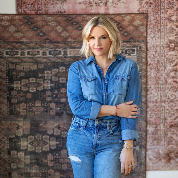 Jaipur Living Kate Lester + Jaipur Living Harman Minerva Southwestern Global Machine Made Indoor Rug Brown 7'6"x10'