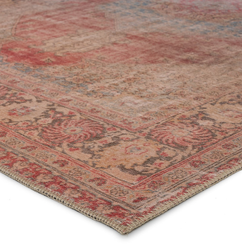 Jaipur Living Kate Lester + Jaipur Living Harman Leonine Vintage Traditional Machine Made Indoor Rug Red 7'6"x10'