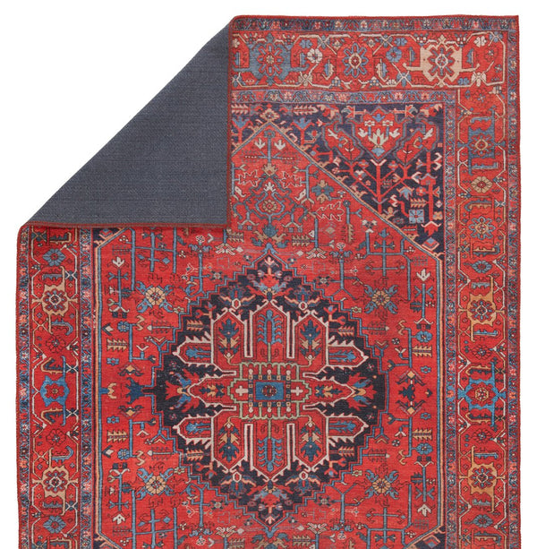 Jaipur Living Harman By Kate Lester Eterna Hbl12 Powerloomed Machinemade 100% Polyester Traditional Medallion Indoor Rug Red, Blue 100% Polyester, 50%Cot40%Poly10%Oth Rug153237