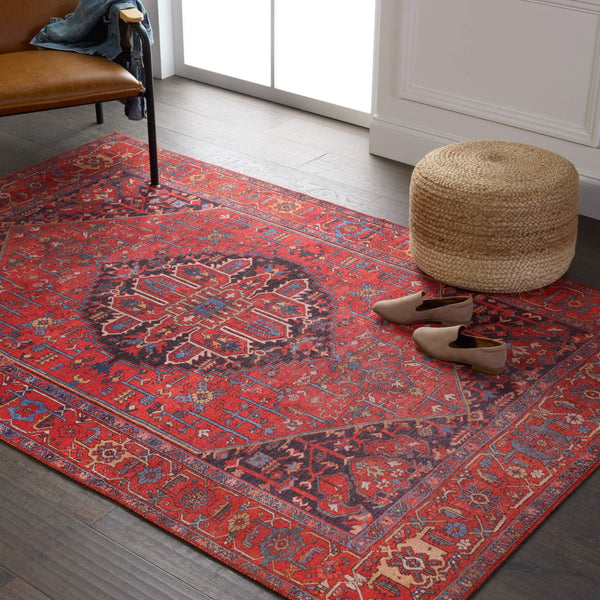 Jaipur Living Kate Lester Jaipur Living Eterna Medallion Polyester Area Rug Distressed Vintage Feel RUG153235