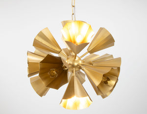 Zeugma Hd139 Elegant White And Gold Chandelier - Medium Size, 8 Bulb Design, Perfect For Modern Spaces Soft Gold Leaf Iron,Metal Frame Hd139 Gold