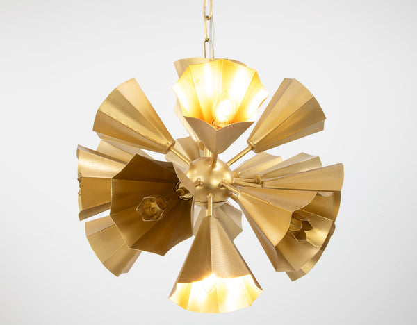 Zeugma Hd139 Elegant White And Gold Chandelier - Medium Size, 8 Bulb Design, Perfect For Modern Spaces Soft Gold Leaf Iron,Metal Frame Hd139 Gold