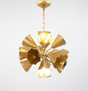 Zeugma Hd139 Elegant White And Gold Chandelier - Medium Size, 8 Bulb Design, Perfect For Modern Spaces Soft Gold Leaf Iron,Metal Frame Hd139 Gold