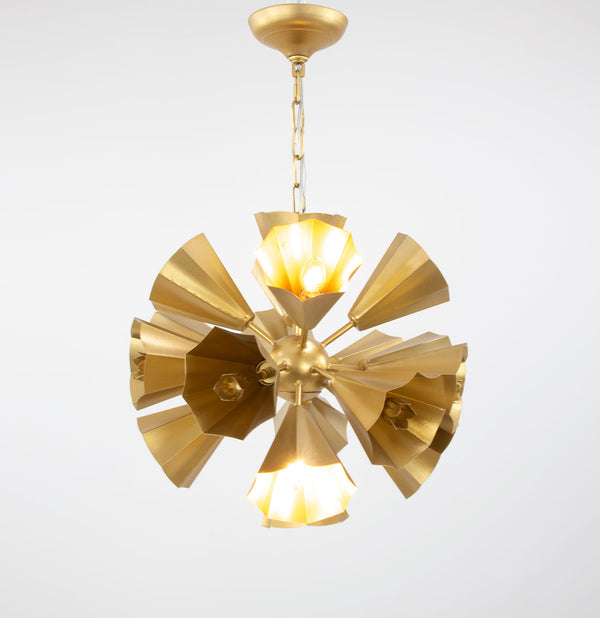 Zeugma Hd139 Elegant White And Gold Chandelier - Medium Size, 8 Bulb Design, Perfect For Modern Spaces Soft Gold Leaf Iron,Metal Frame Hd139 Gold