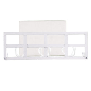 Safavieh Dovanti Rustic Hall Tree With Padded Bench Scrollwork Iron Frame And Mudroom Storage HE3193