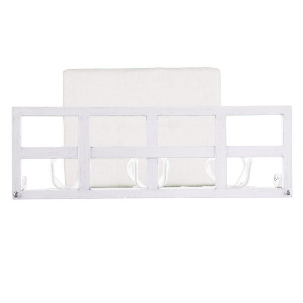 Safavieh Dovanti Rustic Hall Tree With Padded Bench Scrollwork Iron Frame And Mudroom Storage HE3193