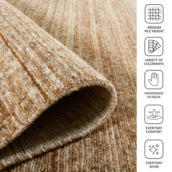 Amer Rugs Heaven Contemporary Hand-woven Area Rug In Luxurious New Zealand Wool For Timeless Home Elegance Beige Wool, Cotton Hea221014