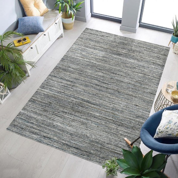 Amer Rugs Heaven Contemporary Hand-woven Area Rug In Luxurious New Zealand Wool For Timeless Home Elegance Stone Blue Wool, Cotton Hea240508