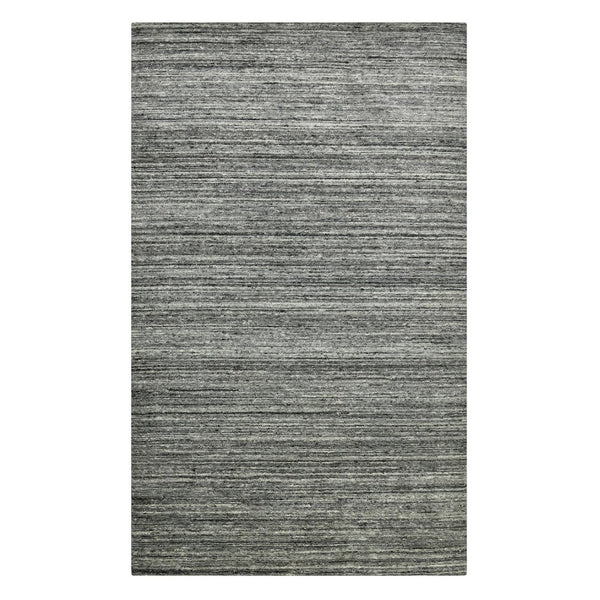 Amer Rugs Heaven Contemporary Hand-woven Area Rug In Luxurious New Zealand Wool For Timeless Home Elegance Dark Gray Wool, Cotton Hea60203