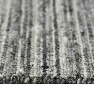 Amer Rugs Heaven Contemporary Hand-woven Area Rug In Luxurious New Zealand Wool For Timeless Home Elegance Dark Gray Wool, Cotton Hea60203