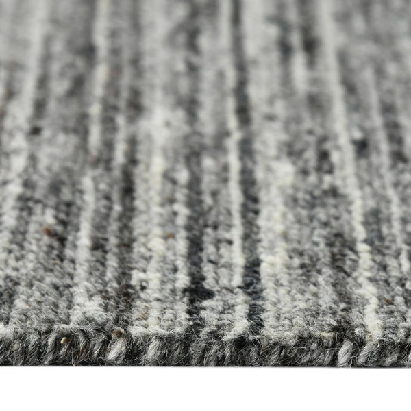 Amer Rugs Heaven Contemporary Hand-woven Area Rug In Luxurious New Zealand Wool For Timeless Home Elegance Dark Gray Wool, Cotton Hea60203