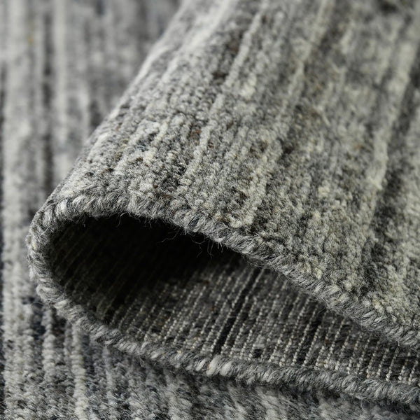 Amer Rugs Heaven Contemporary Hand-woven Area Rug In Luxurious New Zealand Wool For Timeless Home Elegance Dark Gray Wool, Cotton Hea60203