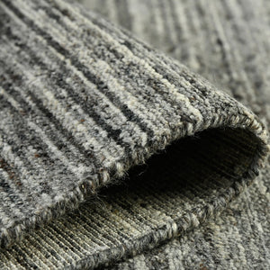 Amer Rugs Heaven Contemporary Hand-woven Area Rug In Luxurious New Zealand Wool For Timeless Home Elegance Dark Gray Wool, Cotton Hea60203