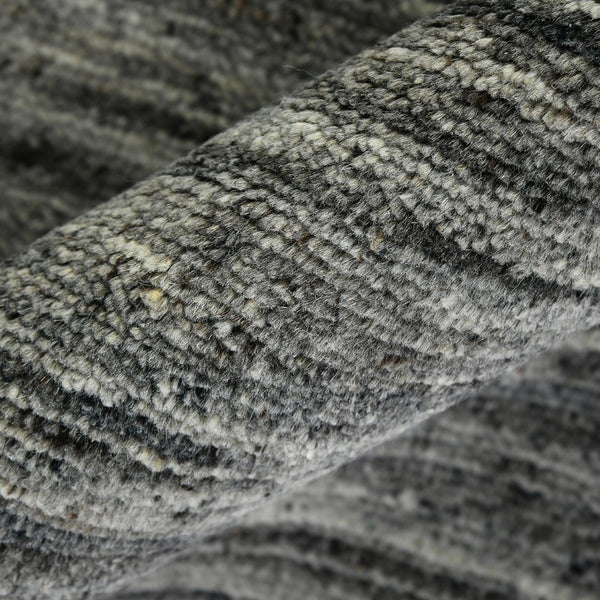 Amer Rugs Heaven Contemporary Hand-woven Area Rug In Luxurious New Zealand Wool For Timeless Home Elegance Dark Gray Wool, Cotton Hea60203