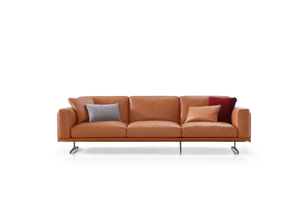 Soho Concept Rebecca Sofa - Two Seater With Wire Sled Base, Stylish Boucle Fabric & 10-year Warranty - Caramel Caramel  Soho-concept-dining-chair-13497
