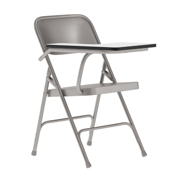 English Elm Ralph Premium Steel Folding Chair with Right-Handed Tablet Arm for Classrooms & Multi-Use Spaces HF-309AST-RT-GG