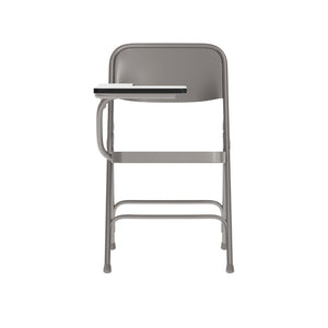 English Elm Ralph Premium Steel Folding Chair with Right-Handed Tablet Arm for Classrooms & Multi-Use Spaces HF-309AST-RT-GG