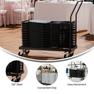 English Elm Kaden Heavy-Duty Folding Chair Dolly for Quick Transport, Ideal for Events & Commercial Use HF-700-DOLLY-GG